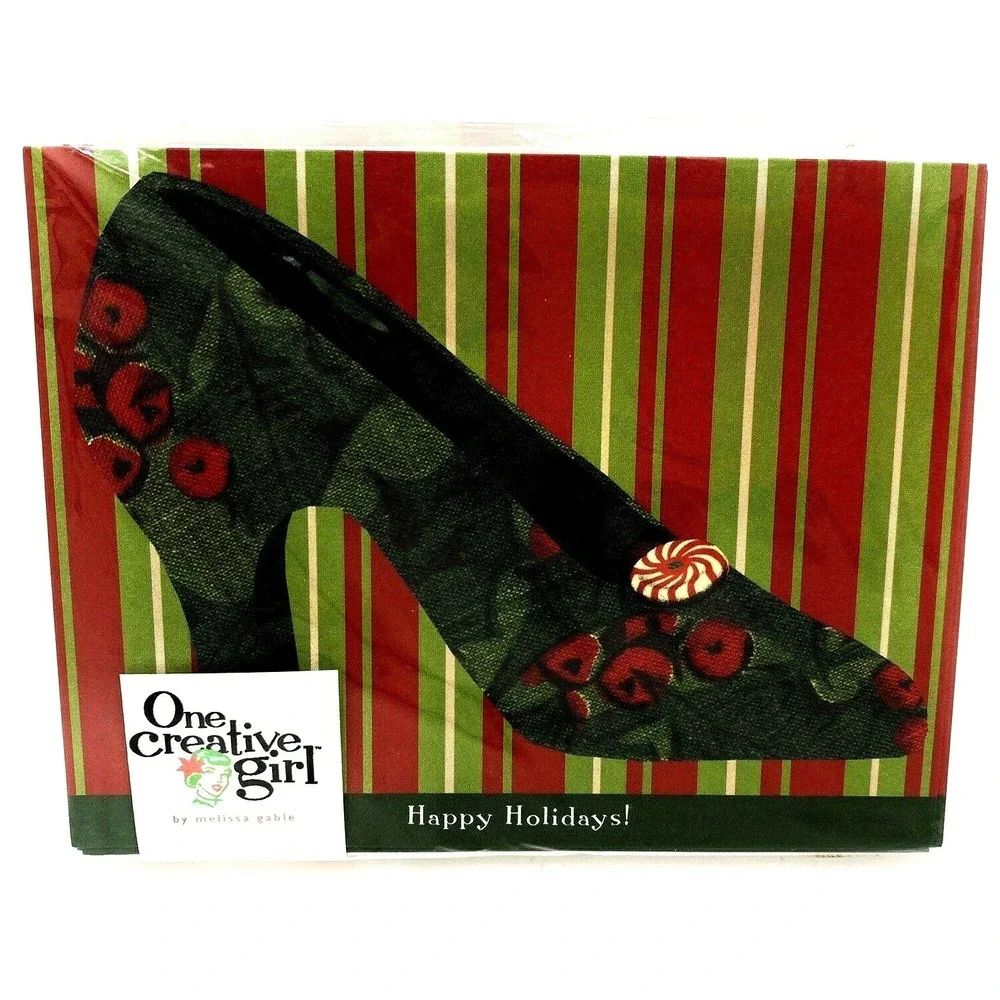 Happy Holidays Note Cards by Creative Girl Pkg. of 8 Cards with Envelopes Vtg.